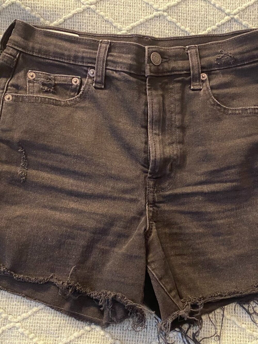 Gap women's high-rise jean shorts black size 27